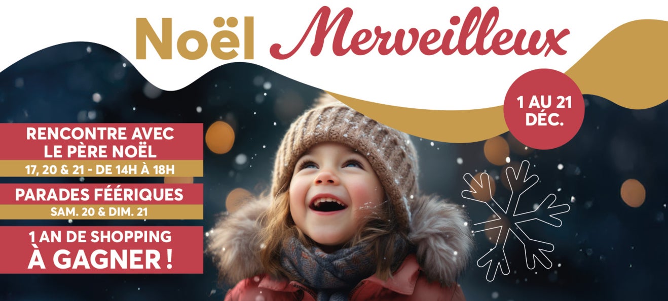 Un Noël Merveilleux du 1er au 21 décembre 2025 au centre commercial Les Portes du Futur à Chasseneuil